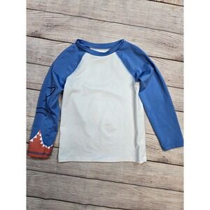 Cat & Jack Baby Boys 4T Shark  Rash Guard Long Sleeve Shirt Stretch Swim